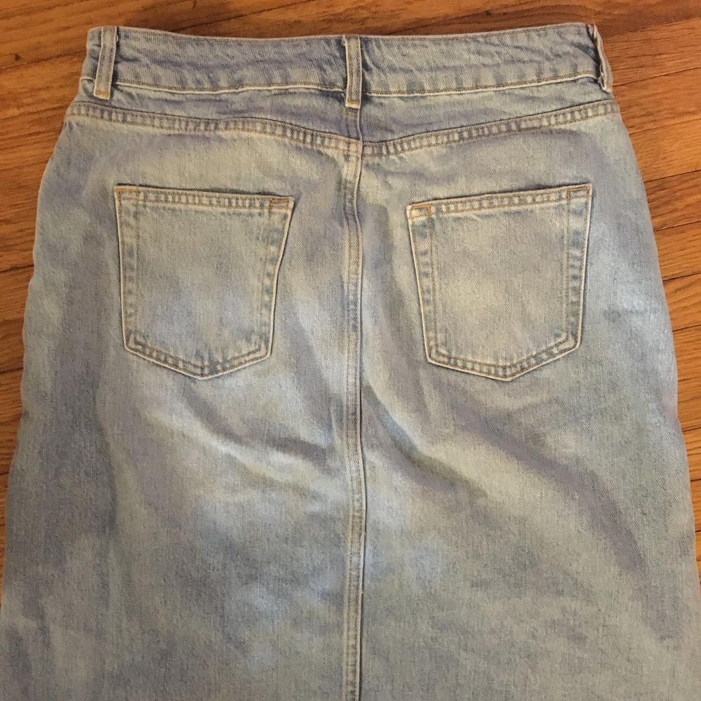 TopShop Moto Midi Jean Skirt - Picture 5 of 5